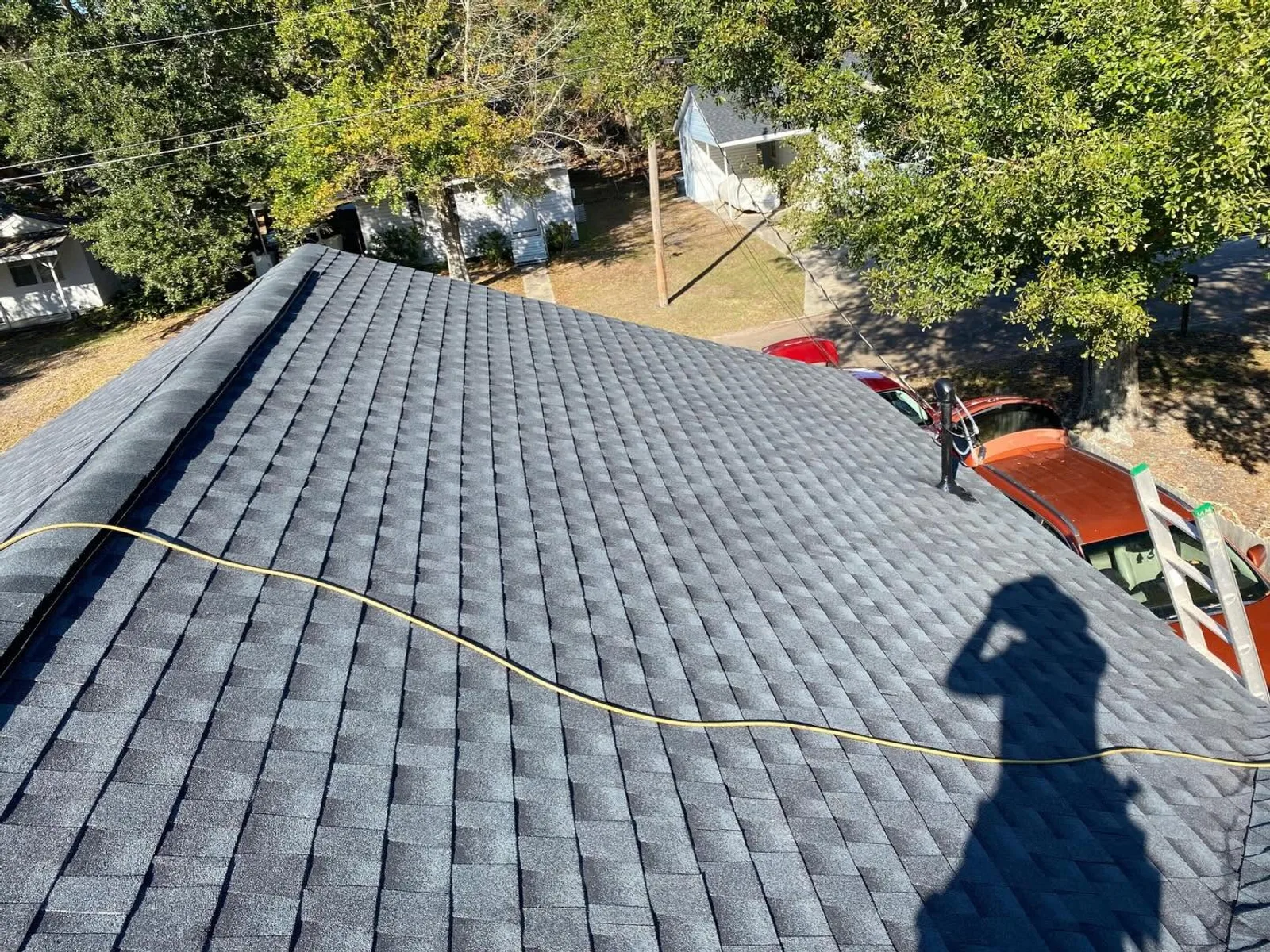 GAF Timberline HDZ shingles in Pewter Gray — roof completed by Southeast Roofing in Hattiesburg, Mississippi.